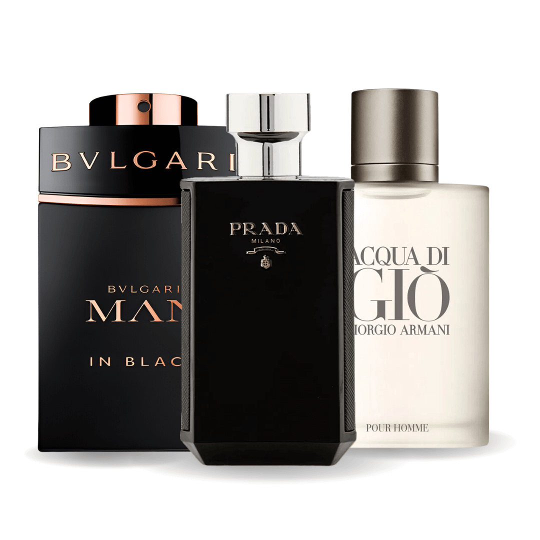 Set 3 Perfumes Bvlgari In Black, Giorgio Armani Acqua Di Gio & L’Homme Prada Intense 100ml